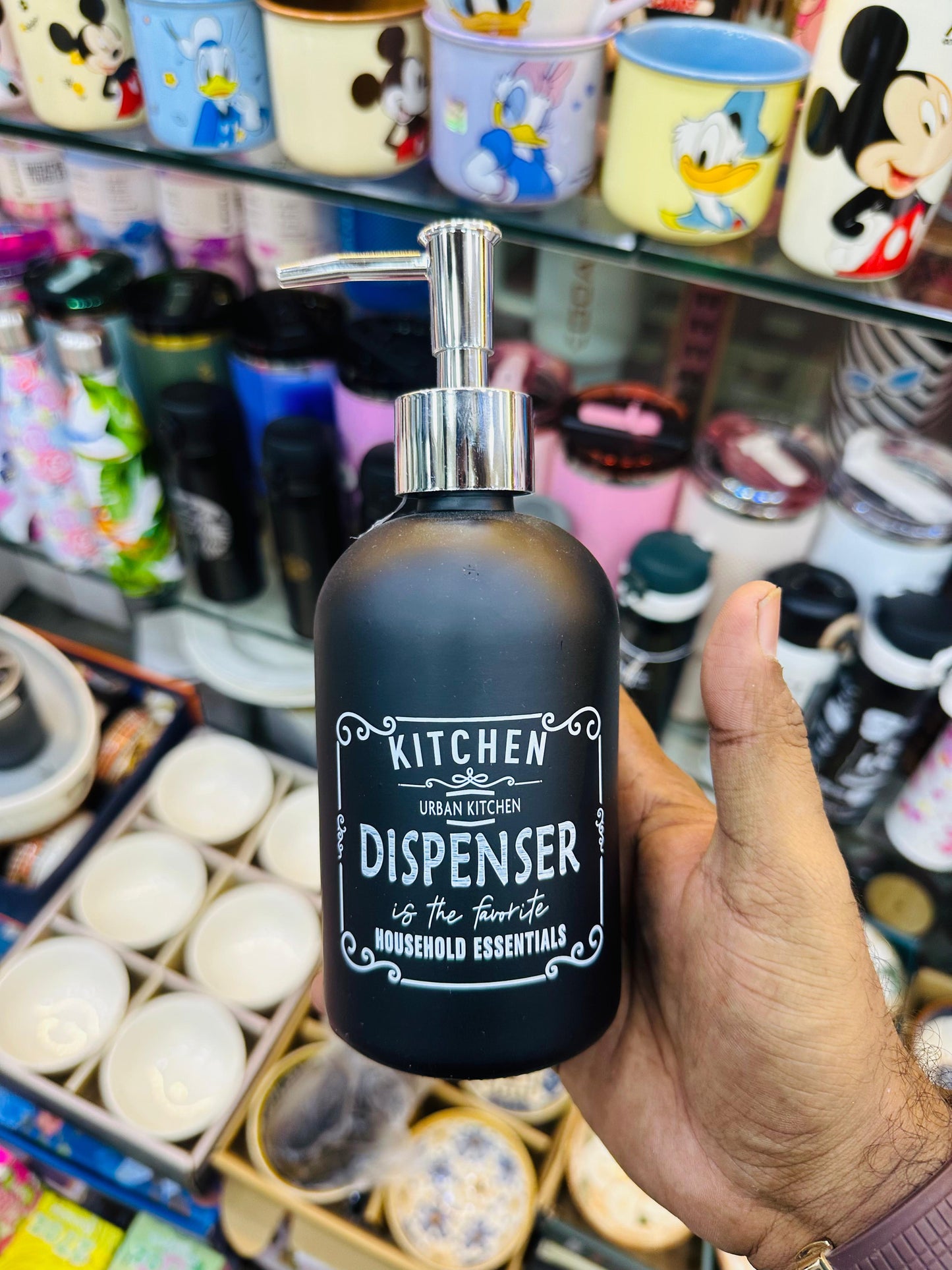 Liquid soap dispenser (Glass material)