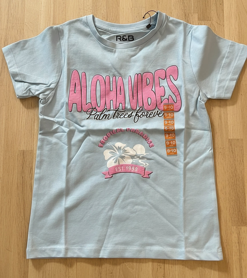 R&B Brand Girls' Tropical Graphic T-Shirt