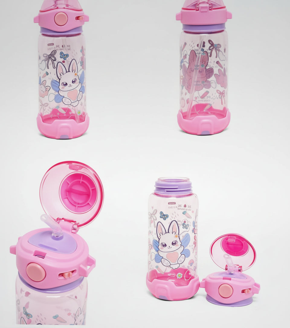 Girls' Bunny-Themed Kids Water Bottle