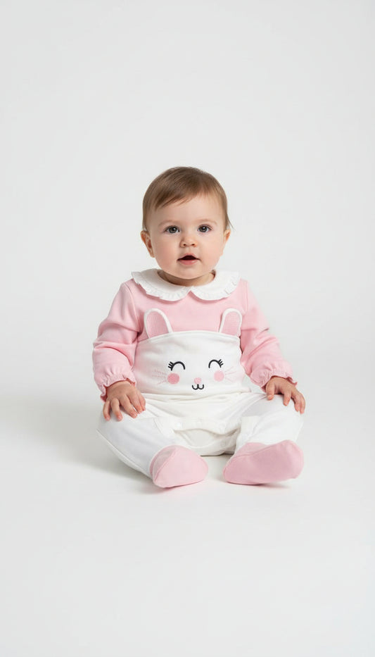 MAX Brand Baby Girl Bunny Jumpsuit/Romper